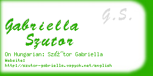 gabriella szutor business card